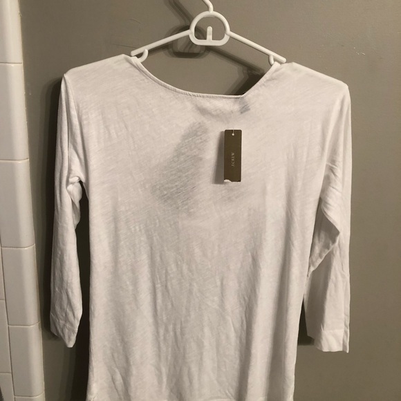J Crew WHITE Tie Back T Shirt - Picture 4 of 5